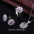 Import New Fashion 925 Silver Bride Jewelry Set with Purple Cz Stone Ring Earring Necklace Women Jewelry Set from China