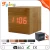 Import new material MDF Digital Desk Clock Wood Alarm Clock ROHS wooden led digital alarm clock from China