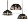 New modern vintage black aluminum outdoor pendant light fixtures led kitchen hollow Chandelier hanging Lights