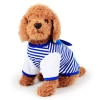New Pet Clothes Boat Anchor Sailor Sticker Stripe Tie and Feet Plush Pet Clothes