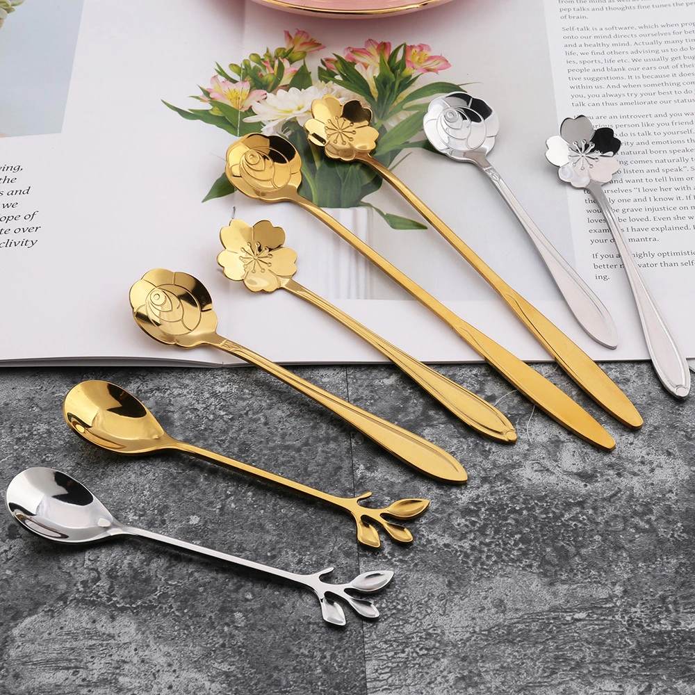 New product ideascoffee scoop ice cream soup honey spoon delicate stirring spoons stainless steel