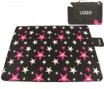 New Promotional Star Pattern Picnic Mat Camping Mat 100% Polyester Fleece Waterproof Picnic