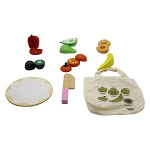 New wooden kitchen set for baby, wooden vegetable cutting wooden pretend toy for children