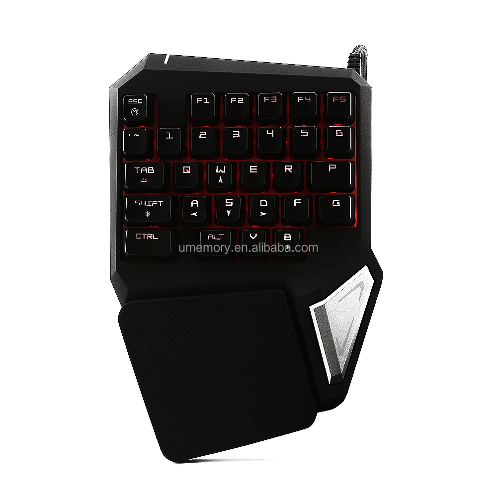 Newest Delux T9 Pro Left Hand Professional Ergonomic Gaming Keyboard Mini Gaming Keypad