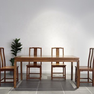 Newest Hot Sell Solid Wooden Table Chair Set Household Restaurant Dining Table