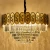 Newest indoor Lighting Chandelier round gold Pendant Rectangle Shape Fixtures modern chandelier