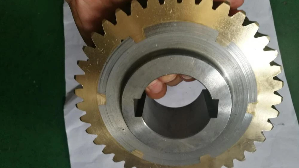 Non-standard hobbing and ground big brass M4  worm gear/wheel with metal insert for gear box