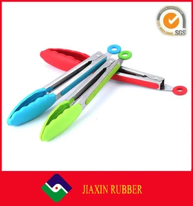 Non-stick stainless steel tongs set silicone heat resist silicone tongs serving for kitchen and grilling silicone tongs kitchen