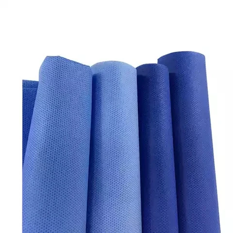 Non Woven Medical Disposable Supplier, Eco-friendly 100% PP Spunbond Nonwoven Fabric for Medical Cloth, Blue SMS Nonwovens
