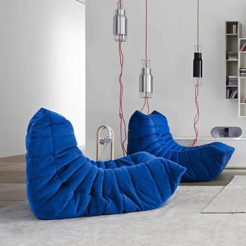 Nordic caterpillar fabric sofa lazy sofa chair simple modern personality togo single sofa