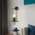 Import Nordic Modern  living room   Light E27 art black  mini human wall lamp for children&#39; s bedroom from China