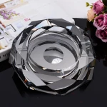 Octagon Large rainbow Coating Crystal smoking Ashtray for decoration