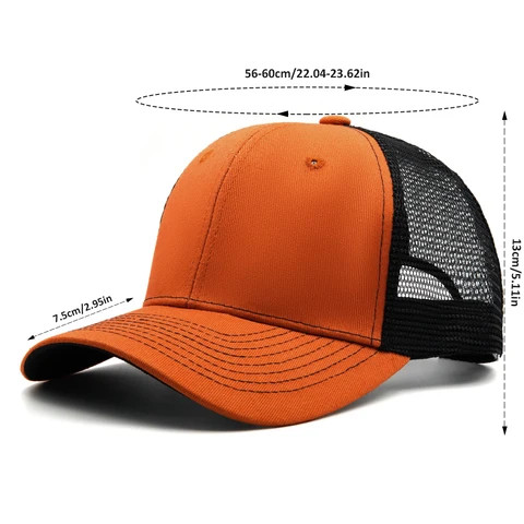 OEM Custom 6 Panel Mesh Trucker Hat Blank Gorras For Men Cotton Plain Baseball Cap Curved Brim Fit Golf Hat