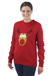 OEM factory round neck ugly christmas sweater for women