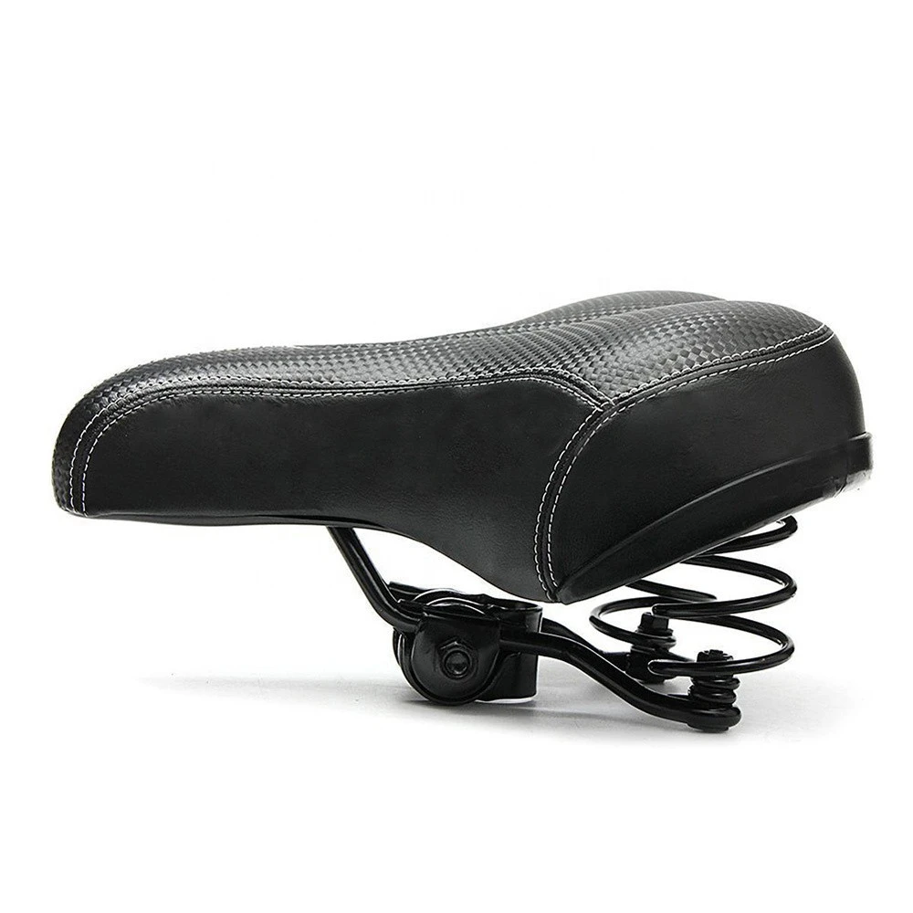 OEM ODM ergonomic comfortable leather big electric bicycle wide saddle mountain road cycling bike parts seat cushion