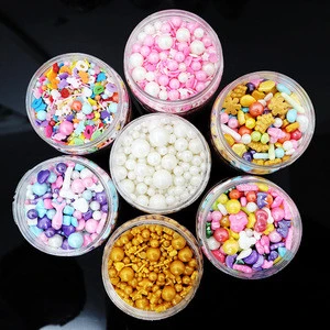OEM Wholesale Hot Baking Festival Party Supplies Edible Cake Decoration 328g Mixed Size Blue Candy Sugar Pearl Beads Sprinkles