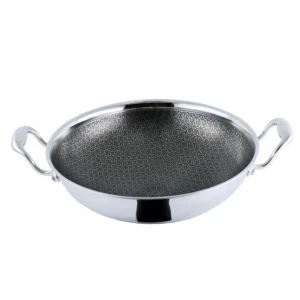 Oil Free Scratch Resistant 32cm Non Stick Cookware Set Cooking Wok Made in Korea