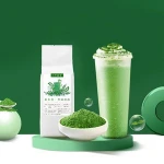 Organic Ice Matcha Latte Bubble Milk Cap Foam Drink Powder Japanese Matcha Chai Cai Green Tea Taiwan Bubble Tea Flavour Powder