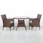 Outdoor Aluminum Stack Lawn Garden Chair And Glass Table Set