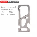 Outdoor titanium Keychain Carabiner Snap Hook and Key ring for camping and Climbing