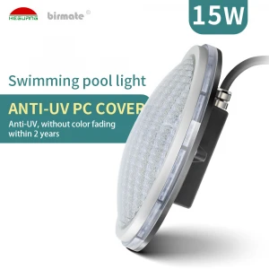 PAR56 led Swimming pool light 15W IP68 Structure Waterproof Flat ABS Material LED Swimming Pool Light led inground pool light