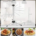 Pasta Drying Rack Collapsible with Scraperp Pasta Dry Rack-Holding