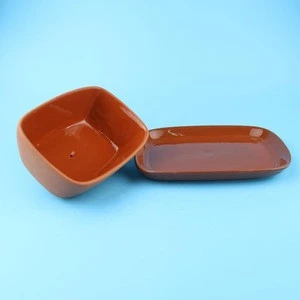 Patented product Glazed High temperature clay terracotta bakeware for kitchenware