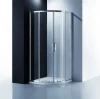 patented quick installation double wheels curved glass shower door