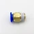 Import PC Type 4-16mm 1/8 1/4 3/8 1/2 M5 BSPT Thread Blue Quick Push In Air Straight Joint Brass Plastic Male Tube Pneumatic Fittings from China