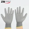 Personal Protective Equipment Safety Grey PU palm fit Coated Liner hand Gloves