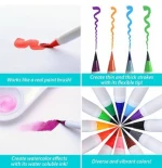 personalized Watercolor Brush Marker pen with 1 Water Brush Pen for Manga, Comic, Calligraphy