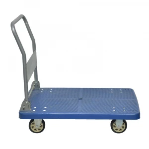 Platform Steel Trolley Folding Flat Warehouse Moving Cart Folding Weight Capacity Folding Dolly Luggage Trolley Flatbed Cart