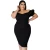 Import Plus Size Women&#x27;s Summer Elegant and Solid Color Zipper Ruffled Short Sleeve Dress from China