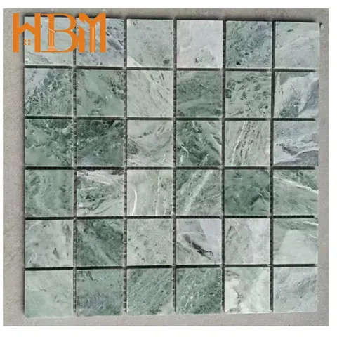 Polished surface Italian new Sukabumi green marble mosaic swimming pool tile