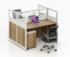 Popular MDF office desk design curved office partition with plastic screen 1-6 person office partition workstation