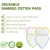 Import Popular Natural Organic Bamboo Cotton Makeup Remover Pads Zero Waste Reusable Make up Pad Facial Cleaning Pad from China