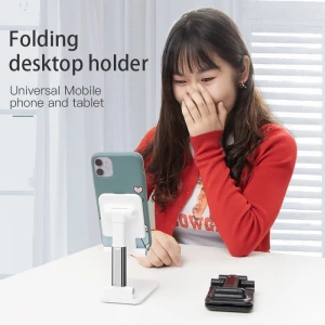 Portable adjustable Silicone aluminium desktop cell organizer mobile phone holder