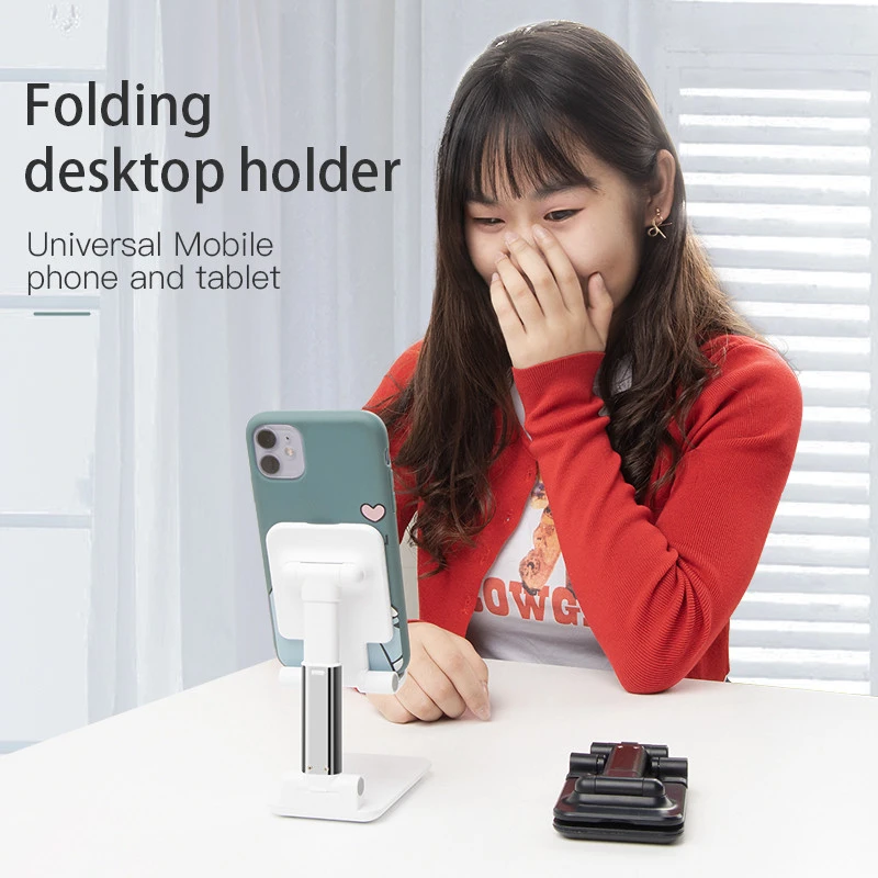 Portable adjustable Silicone aluminium desktop cell organizer mobile phone holder