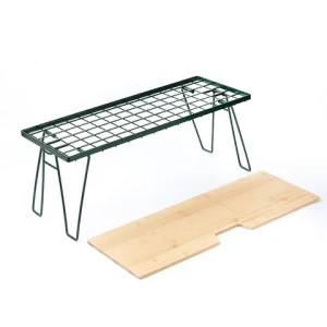 Portable Barbecue Dining Table Multi-purpose Bamboo Plate Outdoor Folding Mesh Table Campsite Portable Draining Table