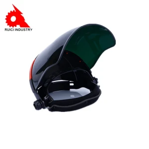PP material solar powered half protection welding helmet