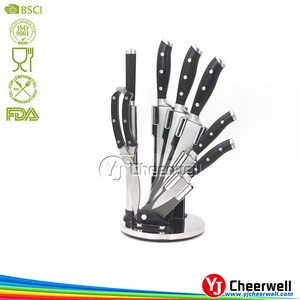 Premium Chef Kitchen Knives Set of 5 With Rotating Acrylic Stand