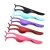 Import Private label Custom brand rounded tip Stainless steel colorful eyelash tweezers from China