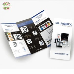 Professional Cheap Digital Luxury Custom Full Color Laminated Folding Accordion Trifold Corporate Brochure Printing Services