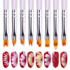 Professional Flower Pen Colored Drawing Line Pen Brush Nail Art Brushes Set