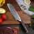 Import Professional High Quality  Sharp Blade Japanese Carbon Steel 7 inch Chef Knife With Pakka Wooden Handle from China