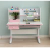 Professional made height adjustable children study desk table and chair