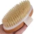 Professional Oval Shape Wooden Handle Exfoliating Dry Skin Body Scrub Bath Brush With Natural Bristles