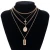 Import Promotion Gift Wholesale Women Custom Fashion Necklaces Jewelry Retro Cross Jesus Long Multi Layered Gold Necklace from China