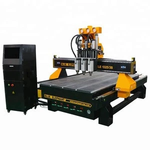Promotion Price !! ELE1325 MDF Wood Furniture Design Making Machine CNC Wood Router with Three Spindles