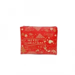 PU Cosmetic bag with Christmas design Elegant Makeup Bag Gift  Promotion Bag for Makeup Products